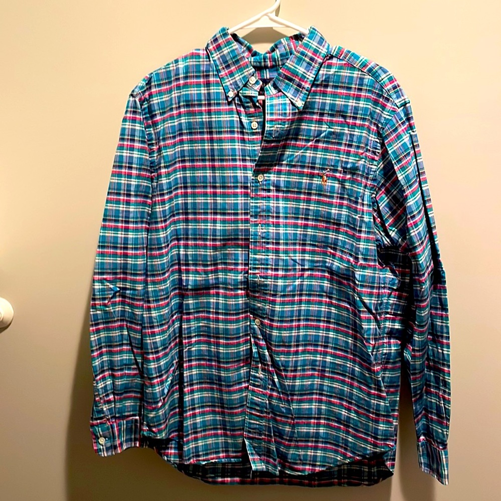Men’s Plaid Ralph Lauren Polo